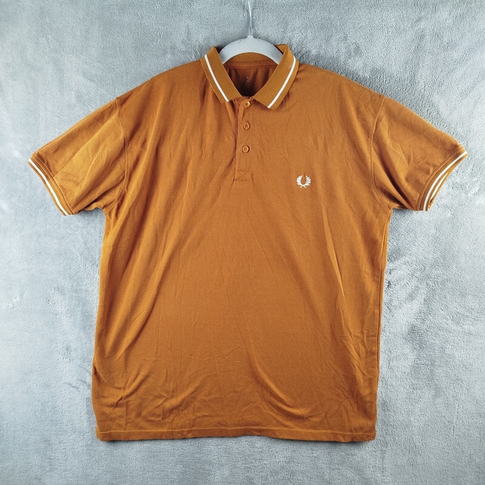 Fred Perry Maroon Pique Polo Shirt Mens XL Short Sleeve Collar Cotton